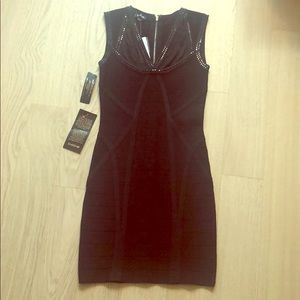 Black BEBE Bodycon Dress Size S with Tags
